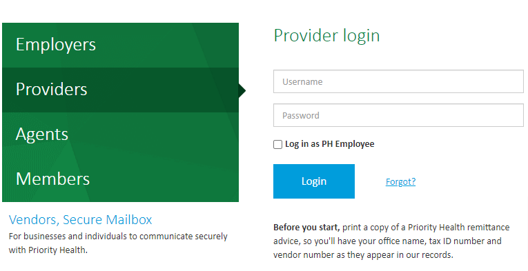 Priority Health Provider Portal Login How To Access The Portal   Login Required 