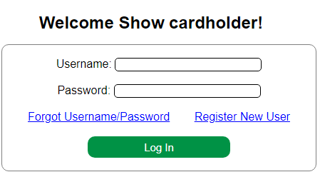 Show Credit Card Login, Activation & Payment